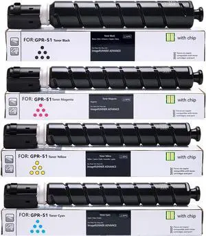 Ennovor Compatible for Canon GPR-51 GPR51 Toner Cartridge 8516B003AA 8517B003AA 8518B003AA 8519B003AA for ImageRunner Advance C250 C250if C350 C350if Toner Ennovor Compatible for Canon GPR-51 GPR51 Toner Cartridge 8516B003AA 8517B003AA 8518B003AA 8519B003AA for ImageRunner Advance C250 C250if C350 C350if Toner