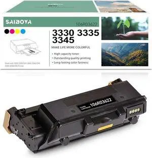 Ennovor 3330/ 3335/ 3345 Black High Capacity Toner-Cartridge (8,500 Pages/Pack) Compatible for Xerox 106R03622 for Xerox Phaser 3330 WorkCentre 3345 3335 Printer