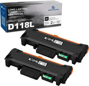 Ennovor D118L MLT-D118L Black Toner Cartridge - Replacement for Samsung MLT-D118L Toner for Xpress M3015DW M3065FW M3015DW/XAA M3065FW/XAA Printer, 2 Pack