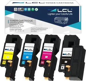 Ennovor LCL Remanufactured Toner Cartridge Replacement for Xerox 106R01630 106R01627 106R01628 106R01629 for Xerox Phaser 6000 6010 WorkCentre 6015 (4-Pack, Black, Cyan, Magenta,Yellow)
