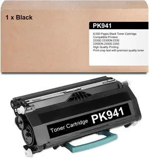 Ennovor PK941 1-Pack Black Toner Cartridge Compatible with Dell 2330D 2330DN 2330 2350DN 2350D 2350 Printer (330-2650, 330-2667)