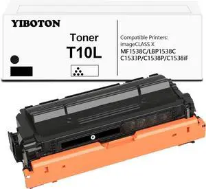 Ennovor T10 T10L Black Toner Cartridge Replacement 4566C001 Toner (with New Chip) for Color imageCLASS X LBP1538C MF1538C C1533P C1538P C1538iF Printers(1 Pack)