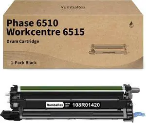 Ennovor Phaser 6510 WorkCentre 6515 Drum Cartridge Replacement for Xerox 108R01420 Drum Unit for Phaser 6510 WorkCentre 6515 Printer 1-Pack, Black [NO-Toner]