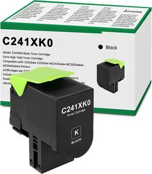Ennovor Remanufactured C241XK0 Black Extra High Yield Toner Cartridge Replacement for Lexmark C241XK0 for C2425 C2535 MC2425 MC2535 MC2640 Printer Ink (6,000 Pages)