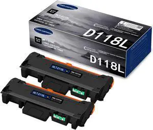 Ennovor [2-Pack, Black] MLT-D118L D118L High Yield Toner Cartridge Compatible Replacement for Samsung MLT-D118L for Xpress M3015DW M3065FW M3015DW M3015XAA M3065FW M3065XAA Printer