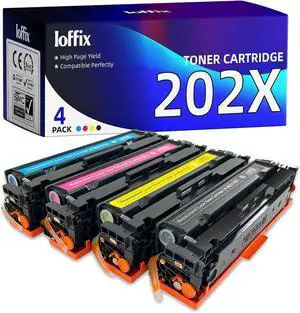 Ennovor 202X Toner Cartridges Set Compatible with HP 202X CF500X 202A CF500A Toner Cartridge Work with HP Color Laserjet Pro MFP M281fdw M281cdw M281fdn M254dw M254 M281(BMCY,4 Pack)