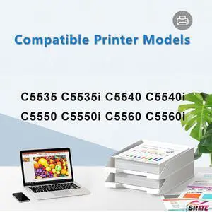 Ennovor GPR-55 GPR55 Toner Cartridge High Yield GPR-55L Replacement for Canon ImageRUNNER Advance C5535 C5535i C5540 C5540i C5550 C5550i C5560 C5560i Printer (4-Pack)