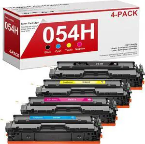 054 Toner Cartridge Set High Yield Replacement for Canon 054 Canon Toner 054H CRG-054 Toner Cartridge Compatible with Canon Color ImageClass MF644Cdw MF642Cdw LBP622Cdw MF641CW Printer, 4 Pack