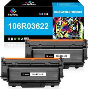 LeciRoba (8,500 Pages 106R03622 Phaser 3330 Black High-Capacity Toner Cartridge Replacement for Xerox 106R03622 106R03620 106R03624 for Xerox Phaser 3330 WorkCentre 3335 3345 Series Printer (2 Pack)