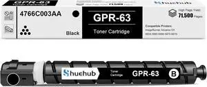 Ennovor GPR-63 GPR63 Toner Cartridge Replacement for Canon GPR 63 4766C003AA Black Toner for ImageRunner Advance DX 6855i 6860 6860i 6870 6870i Printer, 1 Pack