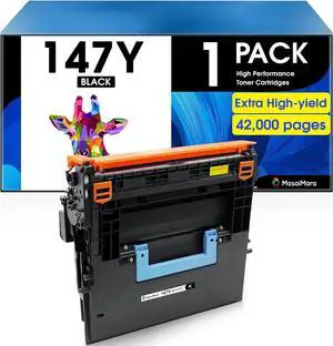 Ennovor MasaiMara 147Y W1470Y Extra High-Yield Compatible Toner Cartridge Replacement for HP M611dn M611x M612dn M612x Flow MFP M634h M635z M636z M634z M635fht M635h M636fh Printer(Black, 1-Pack)