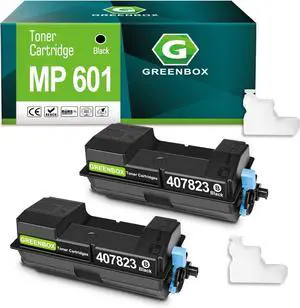 Ennovor GREENBOX Compatible MP501 MP 601 Toner Cartridge Compatible for Ricoh MP 501 601 SP 5300 5310 Printer Replacement for 407823 Toner | 25,000 Pages, 2 Black