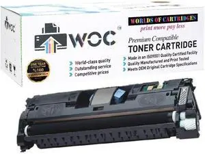 Ennovor WOC Remanufactured Toner Cartridge Replacement for HP C9700A (121A) / HP Q3960A (122A) (Black) for Use in Color Laserjet 1500/2500 / 2550/2800 / 2820/2830 / 2840
