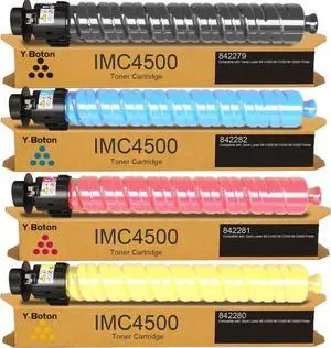Ennovor IM C4500 IM C6000 IMC4500 IMC6000 Toner Cartridge 842279 842280 842281 842282 Replacement for Ricoh IM C4500 IM C5500 IM C6000 Printer(4 Pack Black Cyan Magenta Yellow)