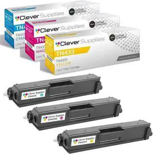 Ennovor CS Compatible Toner Cartridge Replacement for Brother TN433 TN431 TN-433 TN-431 TN433C/TN431C TN433M/TN431M TN433Y/TN431Y for HL-L8260CDW HL-L8360CDW HL-L8360CDWT HL-L9310CDW 3 Color Set
