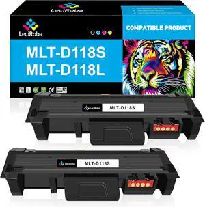 Ennovor LeciRoba MLT-D118L MLT-D118S Black Toner Cartridge Replacement for Samsung MLT-D118S D118S MLT-D118L MLT-D118E Toner for Samsung Xpress M3065FW M3015DW Printer (4,000 Pages, 2-Pack)