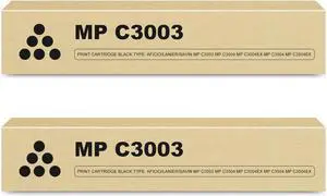 Ennovor MP C3003 Toner Black High Yield 2-Pack Replacement for Ricoh MP C3503 Black Toner Cartridge 841813 for MP C3003 MP C3503 MP C3004 MP C3504 MP C3004ex MP C3504ex Printer