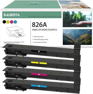 Ennovor 826A Toner Cartridge CF310A CF311A CF313A CF312A Compatible for Color Enterprise M855 M855dn M855x M855xh Printer (Black,Cyan,Magenta,Yellow 4 Pack)
