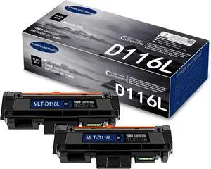 Ennovor [2-Pack, Black] MLT-D116L D116L Toner Cartridge Compatible Replacement for Samsung Xpress M2825DW 2825WN 2835 675FN 2676N 2676FH 2875FW 2875FD 2625 2625D 2626 2885FW 288x 262x 287x Printer
