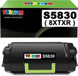 ToBeter S5830 S5830dn Compatible Toner Cartridge (25,000 Pages) Replacement for 8XTXR Cartridge for Dell S5830dn S5830 Printers,1 Pack for S5830 S5830dn 8XTXR Extra High-Yield Toner Cartridge,Black