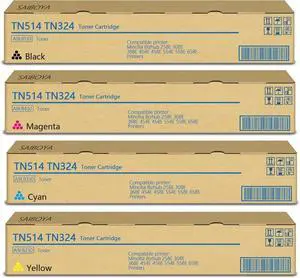 Ennovor Compatible Toner Cartridge Replacement for Konica TN514 TN324 Minolta Bizhub C258 C308 C368 C454 C454e C458 C554 C554e C558 C658 Printer (4 Pack)