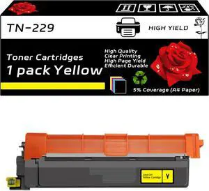 Ennovor TN-229 Toner Cartridges Compatible with Brother HL-L3280CDW HL-L3295CDW HL-L3300CDW Printers, High Yield 2500 Pages, Vibrant Colors (Yellow)