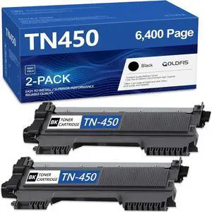 Ennovor TN450 Toner Cartridge Replacement for Brother TN420 TN-450 TN-420 Compatible with HL-2270DW HL-2280DW HL-2230 MFC-7360N MFC-7860DW DCP-7065DN Intellifax 2840 2940 (2 Black)