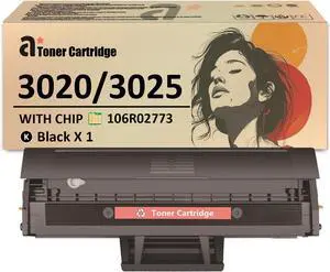 Ennovor 3020 3025 Toner Cartridge Replacement for Xerox 106R02773 Toner Cartridges Compatible for Xerox Phaser 3020 WorkCentre 3025 Printers, 1 Black(1,500 Pages)