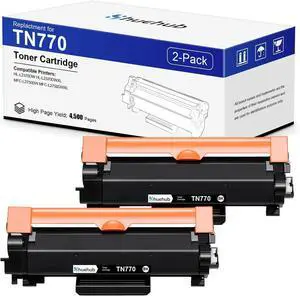 Ennovor TN770 Super High Yield Black Toner Cartridge Replactment for Brother TN-770 TN 770 Toner for HL-L2370DW HL-L2370DWXL MFC-L2750DW MFC-L2750DWXL Printer, 2-Pack