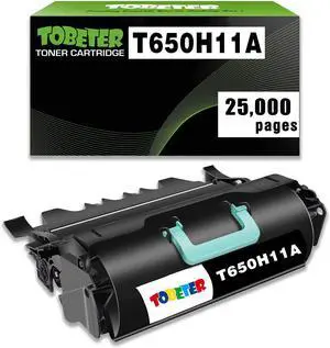 ToBeter Remanufactured T650H11A Toner Replacement for Lexmark T650H11A Toner Cartridge for T650 T650n T650dn T652 T652n T652dn T654 T654n T654dn TS654dn T656dne Printer Toner (25,000 Pages, 1 Black)