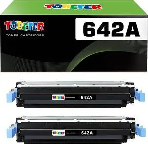 Ennovor ToBeter 2PK CB400A 642A Black Toner Cartridge Replacement for HP Color CP4005 CP4005DN CP4005N Printer Toner, 2 Pack CB400A 642A Black Toner, 7,500 Pages High Yield