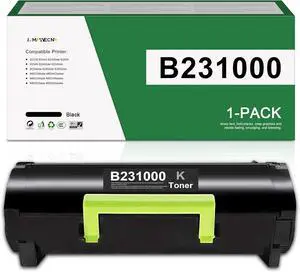 Ennovor B231000 Black Toner 3,300 Pages 1-Pack Replacement for Lexmark B231000 Toner Cartridge for B2338 B2442 B2546 B2650 MB2338adw B2442dw MB2442adwe B2546dw MB2546adwe B2650dw Printer Toner