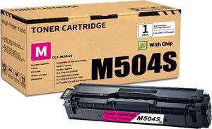1 Pack CLT-M504S(SU296A) Magenta Toner Cartridge, Compatible for Samsung CLT-M504S (SU296A) CLT-M504S(SU296A) Toner Replacement for Xpress C1810W C1860FW CLX-4195 CLX-4170 CLP-415 470 475 Printer