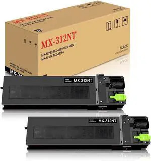 Ennovor MX-312NT Toner Cartridge Compatible with Sharp MX-M260 M310 M264 M314 M354 Printer | 2-Pack, Black