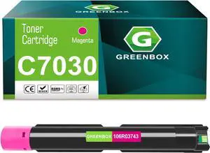 Ennovor GREENBOX Remanufactured High Yield Toner Cartridges Replacement for Xerox Versalink C7030 C7025 C7020 106R03743 for Versalink C7020 C7025 C7030 Printer (Magenta, 1-Pack)