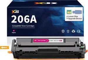 XJI 206A Magenta W2113A (with Latest Chip & Upgrade Device) Compatible Toner Cartridge Replacement for HP 206 A X 206X Ink, for Laser Jet Pro MFP M255 M255dw M255nw M282nw M283 M283cdw M283fdw Printer