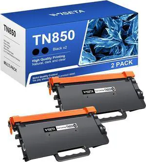 TN850 TN-850 Toner Cartridge - WISETA Compatible Toner Replacement for Brother TN850 TN 850 TN820 High Yield Compatible with HL-L6200DW MFC-L5850DW MFC-L5700DW HL-L5200DW MFC-L5900DW Printer(2 Back)