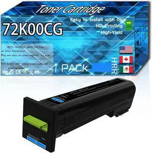 Ennovor 72K00CG Toner Cartridge Compatible for Lexmark CX820de CX820dtfe CX825de CX825dte Printers, High Production Replacement (1 Pack Cyan)