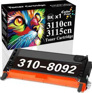 Ennovor Compatible 310-8092 Toner Cartridge Black High Yield Replacement for Dell 3115CN 3110CN 3110 3115 Laser Printer (1-Pack, Black, 8,000 Pages)