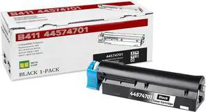 Ennovor 1-Pack B411 44574701 High Yield Black Toner Cartridge, Replacement for OKI B411 44574701 for B411d B411dn B431d B431dn MB461 MFP MB471 MB471W MB491 Printer