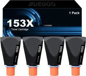 Ennovor BUEGOO 153X W1530X Black Toner Cartridge Compatible for 153X W1530X for 2504dw 2506dw MFP 2604sdw 2606sdn Printer | 4 Pack