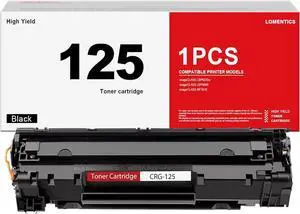 Ennovor 125 Black Toner Cartridge(1-Pack) - Loment Compatible CRG-125 Toner Cartridge Replacement for 125 ImageCLASS LBP6030w LBP6000 MF3010 Printer