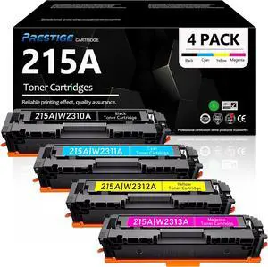 Ennovor 215A Toner Cartridge Replacement for HP 215A Toner Cartridges 4 Pack, Work with HP Color Laserjet Pro MFP M183fw; M182n; M182nw; M155a; M155nw Printers (with Chip, BK/C/M/Y)