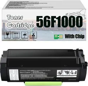 Ennovor 56F1000 Toner Cartridge, Compatible for Lexmark MS321dn MS421dn MS421dw MS521dn MS621dn MS622de MX321adn MX321adw MX421ade MX521ade MX521de MX522adhe MX622ade MX622a 1 pcs