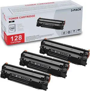 Ennovor 3-Pack 128 3500B001 Black Toner Cartridge Compatible CRG128 128 Replacement for Canon ImageCLASS MF4580dn MF4770n MF4880dw MF4570dw D530 D550 D560 MF4800 FAXPHONE L100 L190 Printer