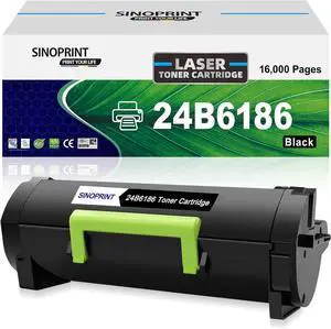 Ennovor Black Remanufactured Toner Cartridge Replacement for Lexmark 24B6186 for M3150 XM3150 XM3150h Printer High Yield (1 Pack Black-16,000 Pages)