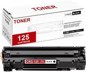 Ennovor 125 Black Toner Cartridge High Yield (1-Pack) Compatible 125 Toner Cartridge Replacement for Canon 125 Toner Cartridge for imageCLASS LBP6030w LBP6000 MF3010 Printer