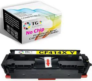 TG Imaging (1xYellow) Replacement for HP 414X Toner Cartridge (Yellow Only) W2020X HP414X 4141XY HP Color Laser-Jet MFP Pro M454dw M479fdw M479fdn M454dn M479 M454 Toner Printer (Yellow, 1 Pack)