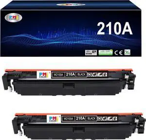 Ennovor 2 Pack Replacement for HP 210A Black Toner Cartridge W2100A Replacement for Color MFP 4301fdw 4301fdn Pro 4201dw 4201dn Series Printer Ink (with Chip)