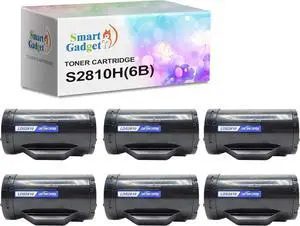 Ennovor Compatible Toner Replacement for Dell 2810dn S2810dn S2810 Toner Cartridge to use with S2815dn 593-BBMF 47GMH H815dw 2815dn S2815 Printer [Black, 6-Pack, High Yield 6,000 Pages]
